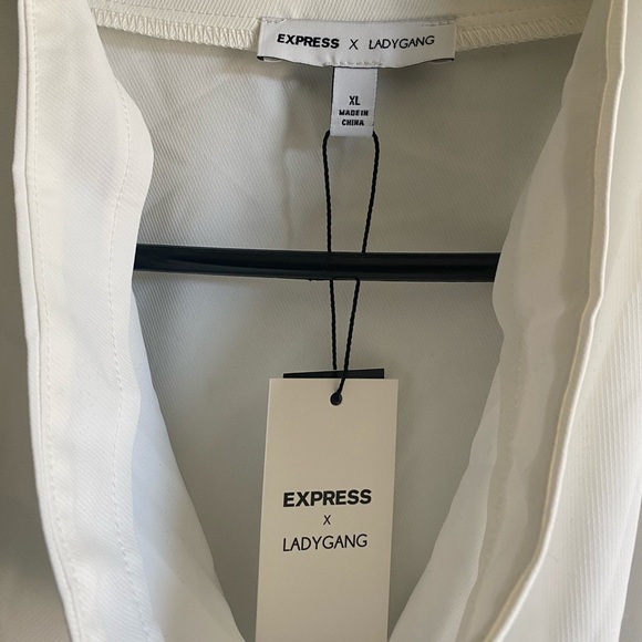 NWT Express X Ladygang Cowl Neck Dolman Sleeve XL - Picture 3 of 6